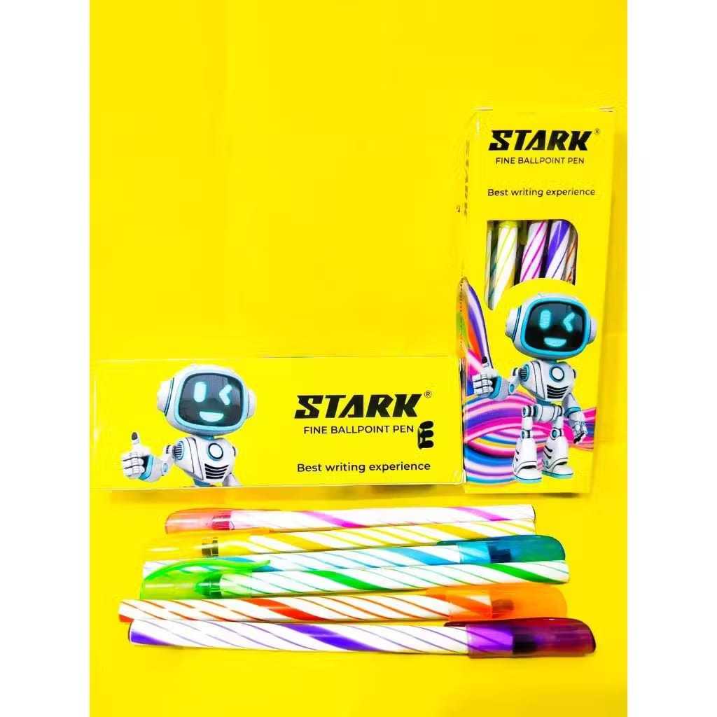 

12pc) PULPEN ULIR / PEN LILIN STARK 1 PAK / BOLPOIN HITAM MURAH