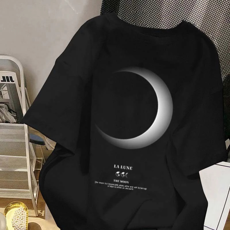 Desain bulan gerhana astrologi |Baju Oversize Pria|Kaos Pria Terbaru 2025|Kaos Pria Premium Tebal| K