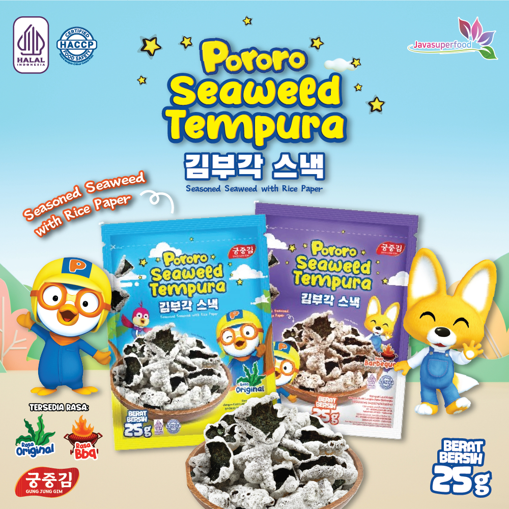 

[HALAL] PORORO NORI TEMPURA 25GR / SNACK NORI / SNACK RUMPUT LAUT