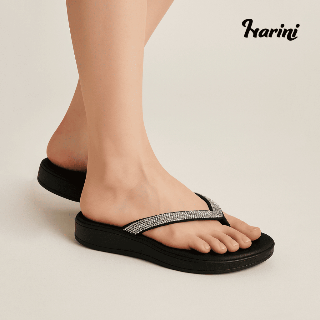 Sandal Jepit Wanita Karet Jelly  Balance Wedges Lentur Tinggi Sol Rubber 1324 1238 2223-9