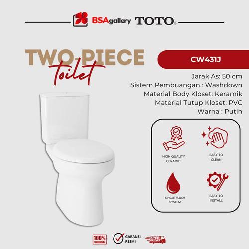 KLOSET DUDUK TOTO CW 431 J / KLOSET TOTO ORIGINAL WC / KLOSET DUDUK