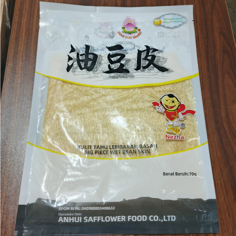 

Nezha Kulit Tahu Lembaran Basah Big Piece Wet Bean Skin 70gr PREMIUM QUALITY