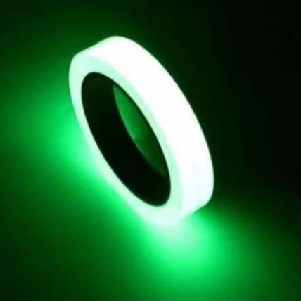 

stiker fosfor glow in the dark hijau 2,5cm x 5mtr - Dekorasi -Lampu