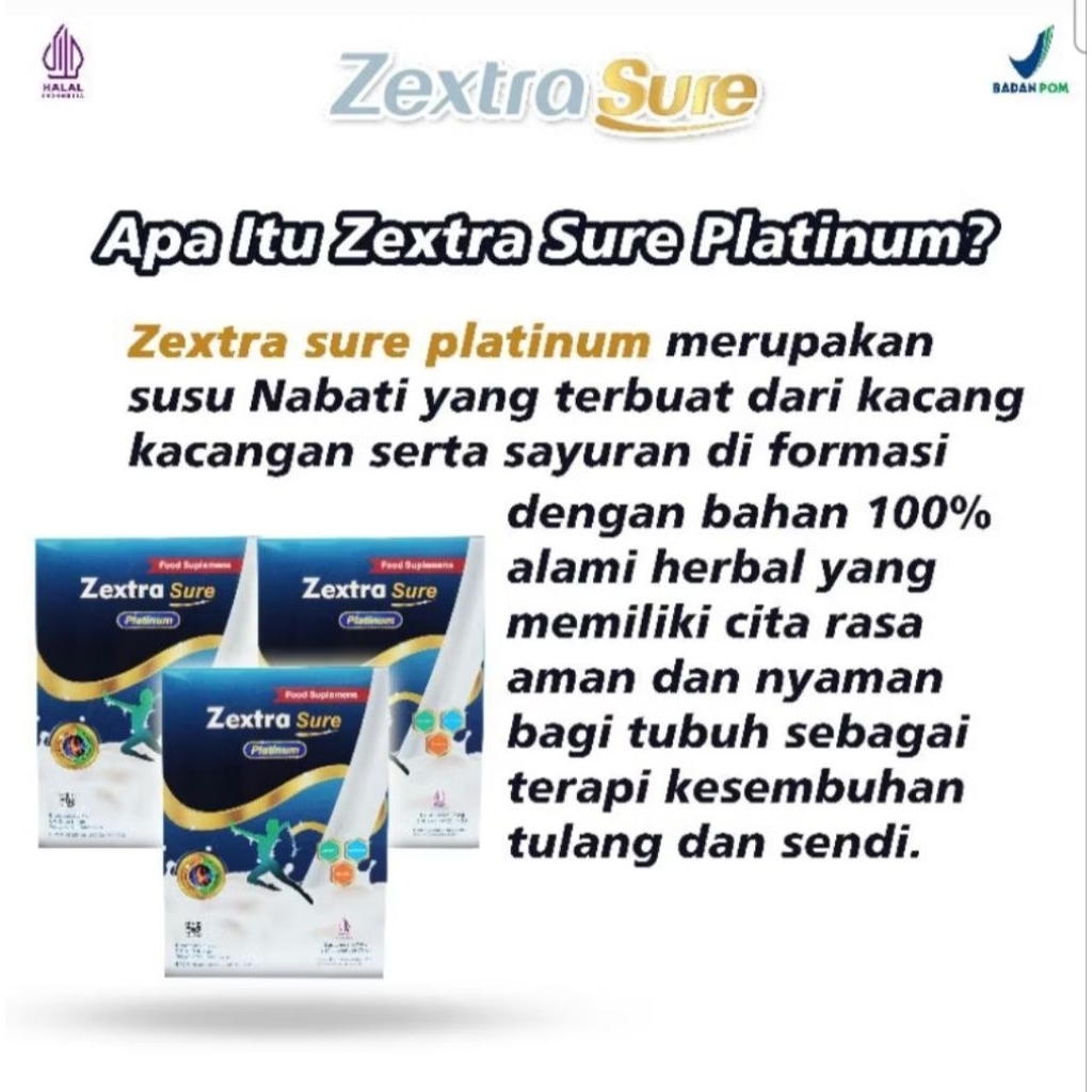 

zextra sure Paket 4 Box susu tulang Sendi