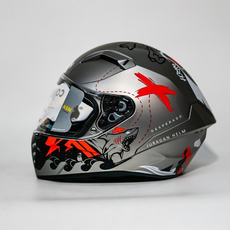 AIROH CONNOR DESPERADO ORANGE MATT FULL FACE HELMET