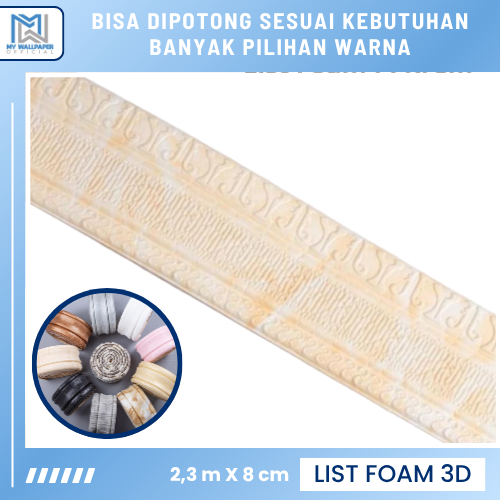 List Foam Border Dinding List Wallpaper Dinding Foam Tebal Stiker List Foam Dinding