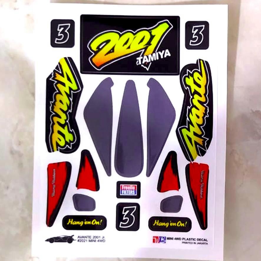 Stiker Avante 2001 - Body Hitam - Vinnyl Lam. Doft