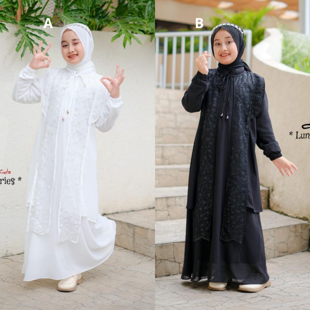 Luna Series Set Hijab Gamis Anak Original Branded By DA