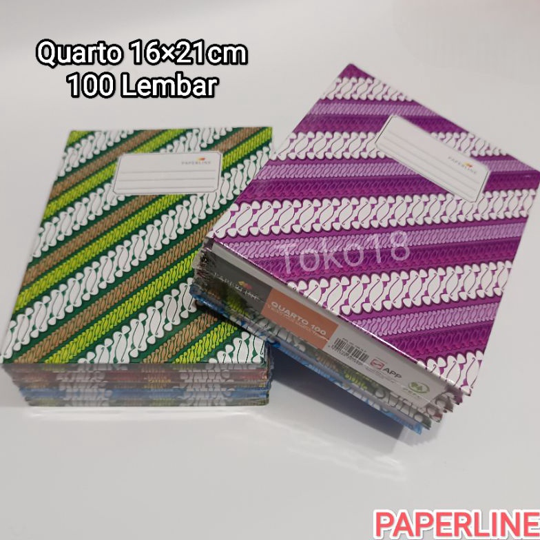 

KODE S77N 1 Pak Buku Hard Cover Quarto PAPERLINE 1 lembarIsi 5 Buku