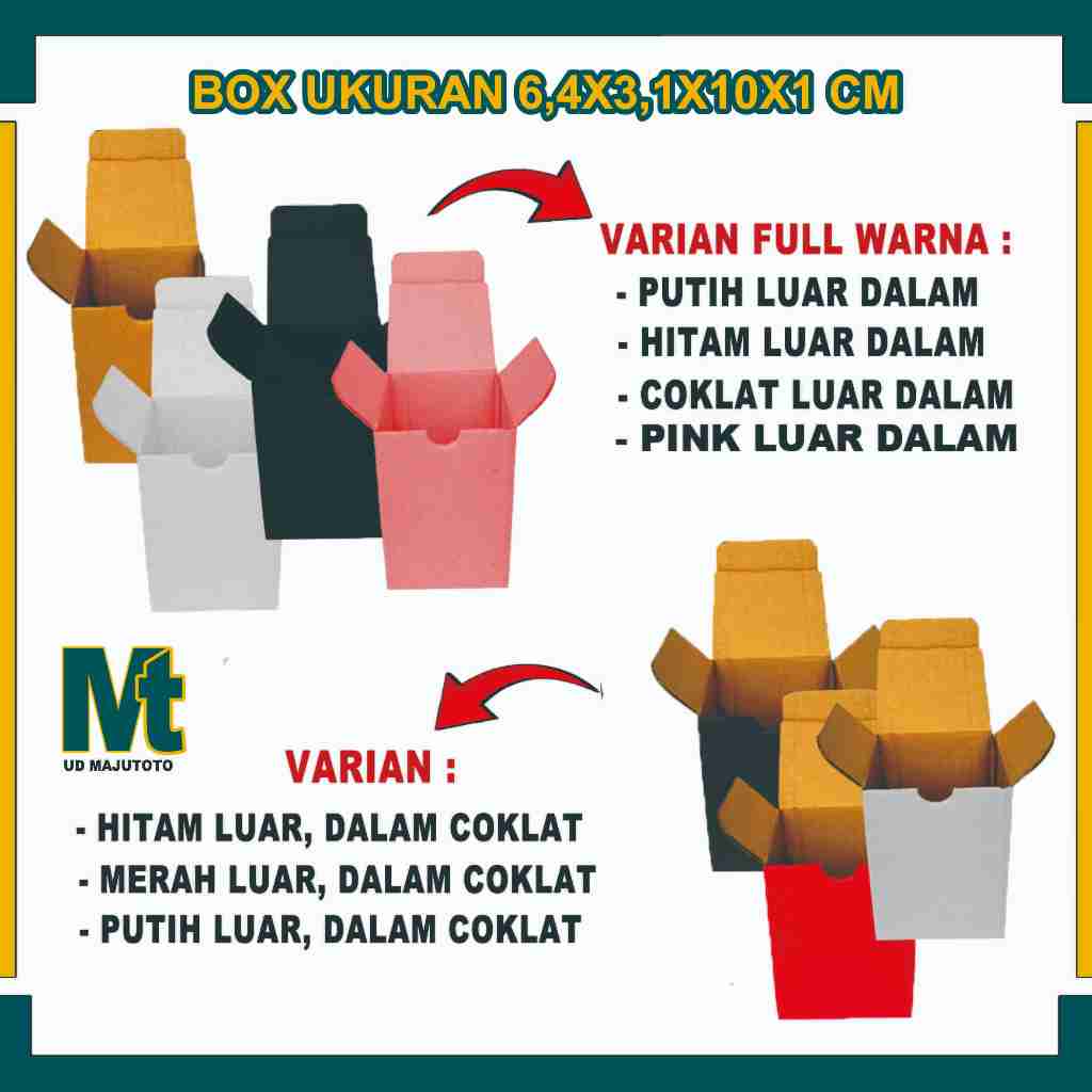 

Box 4,6x3,1x10,1 cm / Box Sliplock / Kardus Botol Parfum
