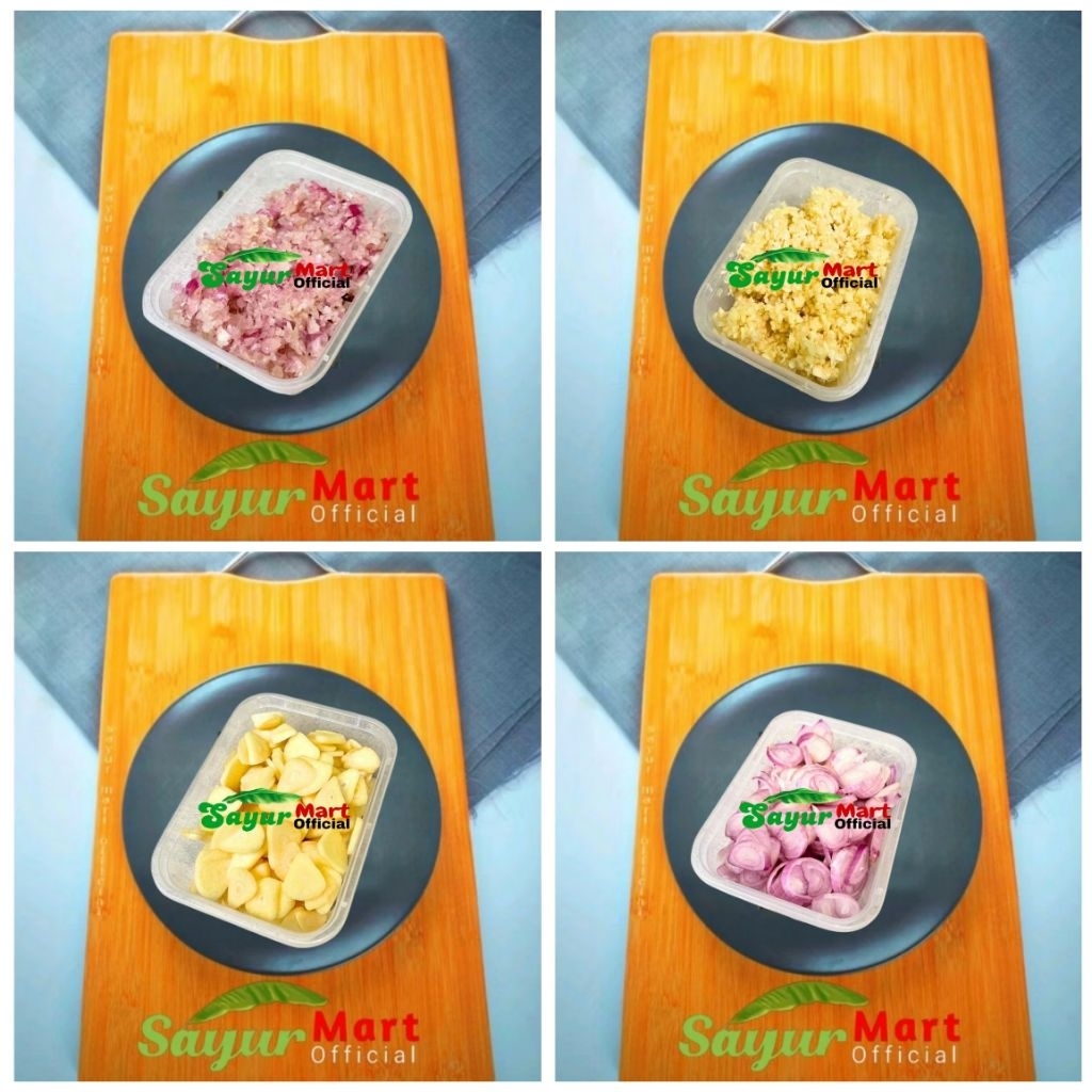 

Bawang Merah Putih Cincang/Iris 4 Varian Kirim Instan