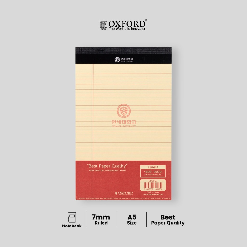 

Oxford Legal Pad Cream University Edition Ukuran A5 – Notepad Premium Sobek Atas