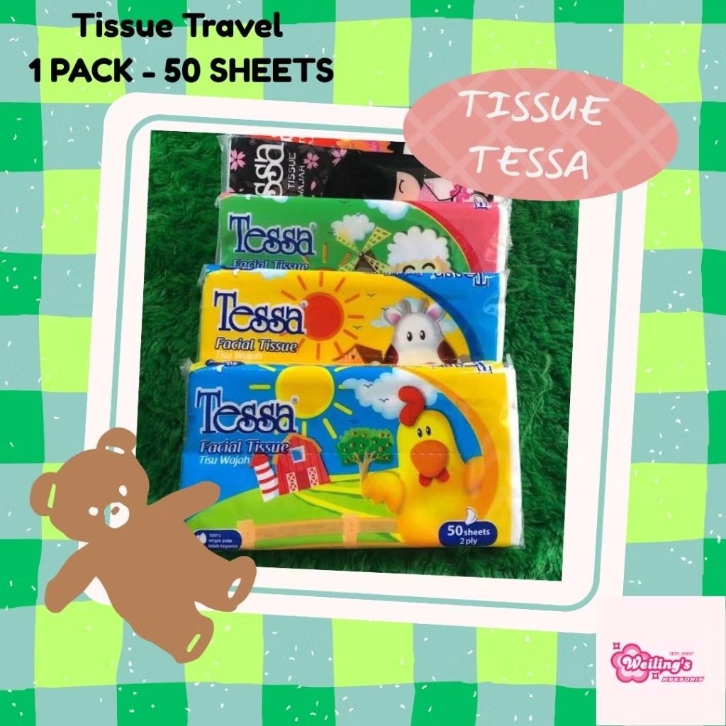 Tisu Tissue Travel Tessa Facial 50 Lembar / Sheet