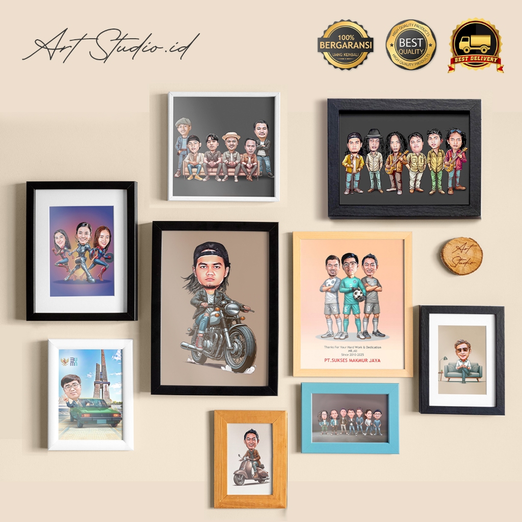 KARIKATUR CUSTOM PERPISAHAN HADIAH SAHABAT KARIKATUR WISUDA PERPISAHAN GURU