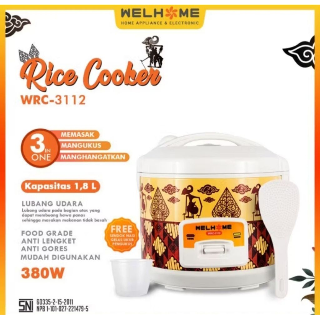 Rice Cooker WRC 3112 Welhome