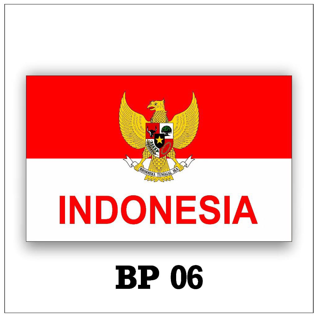 

Stiker Bendera merah putih tempel pipi kiri kanan