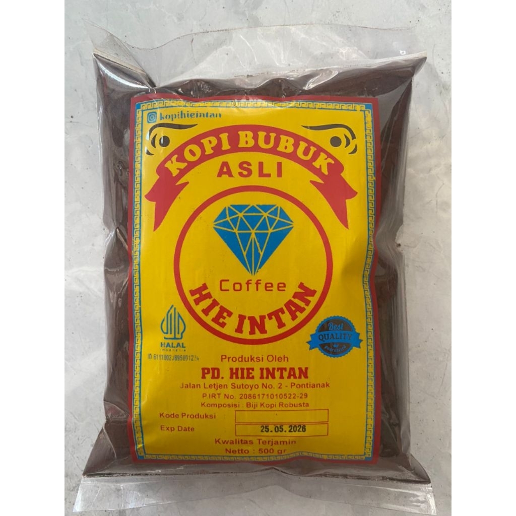 

Kopi Bubuk Hie Intan (Ukuran 500Gr) Robusta [Dua Obor]