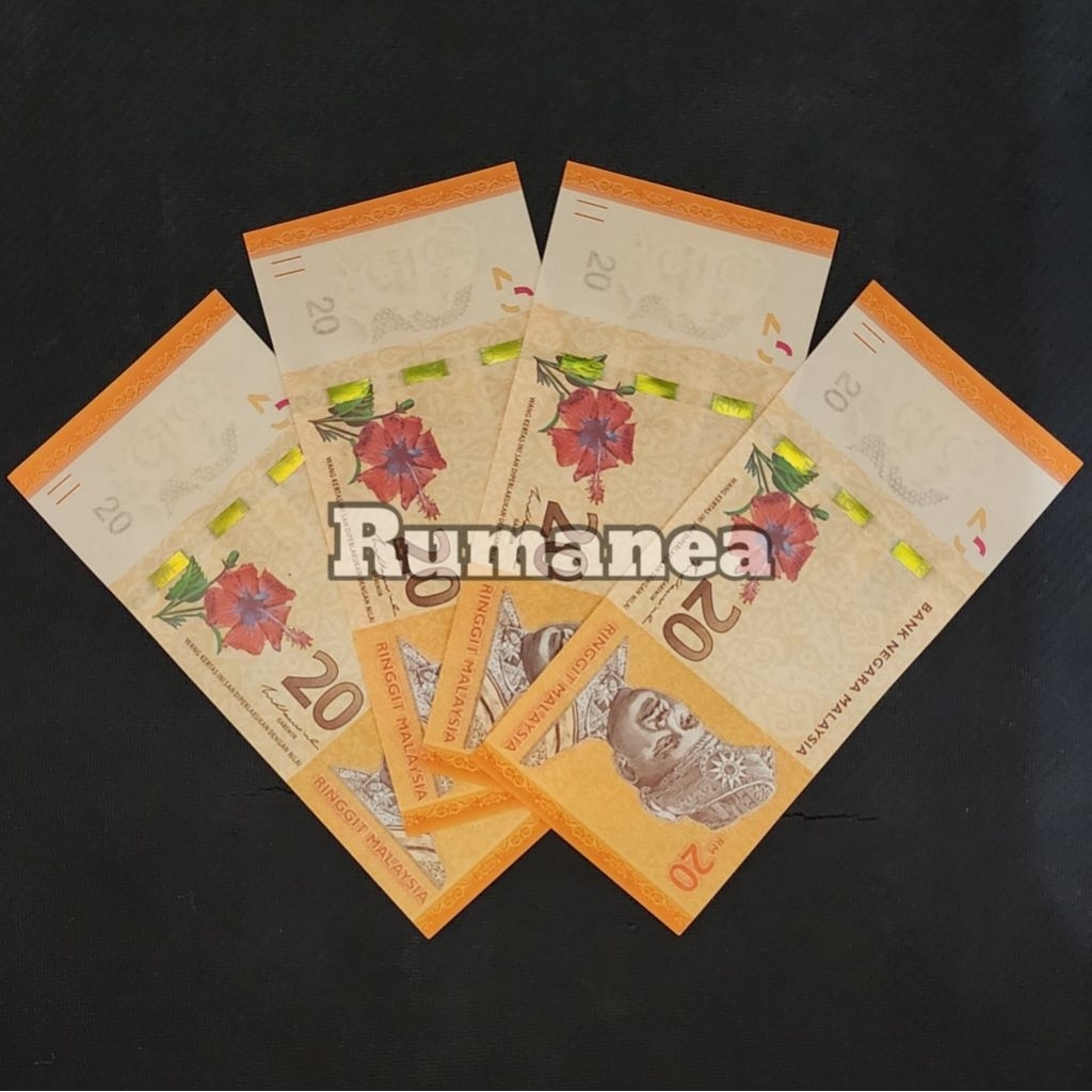 Ringgit Malaysia Uang Asing Pecahan 20 Ringgit