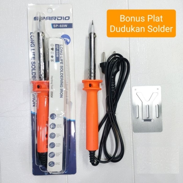 SOLDER LURUS 60W SPARDIO SP-60W / 60WATT 60 W WATT Ujung Kristal Besar dan Tajam