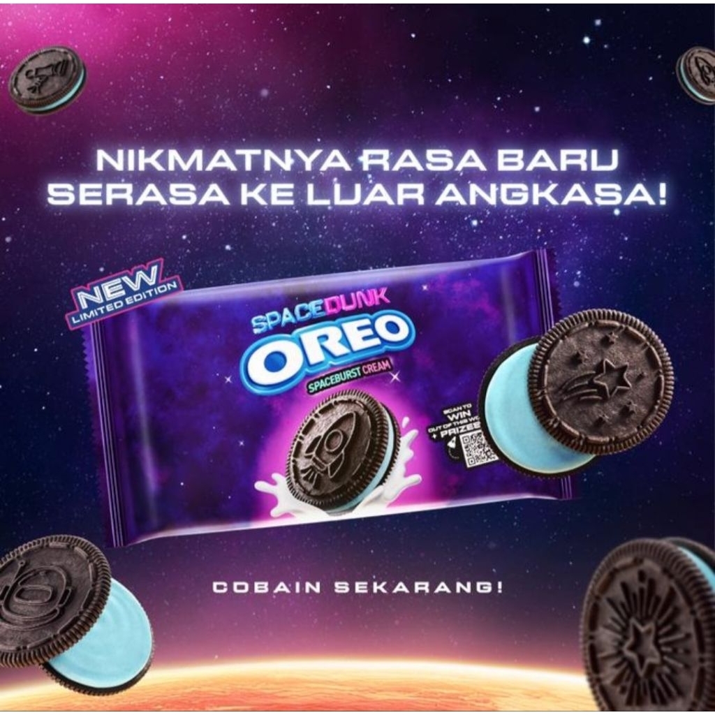 

Oreo Spacedunk Biskuit Spaceburst Creme Edition Multipack 165.6 Gr Isi 6 (6 x 27.6 Gr)