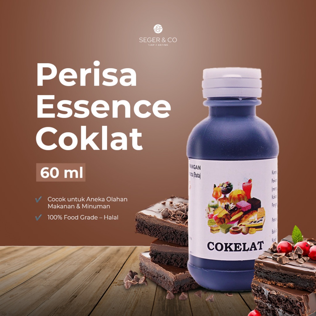 

Seger & Co Cokelat Essence Pasta Perisa Makanan 60ml | Bahan Tambahan Pangan Makanan & Minuman Halal Food Grade