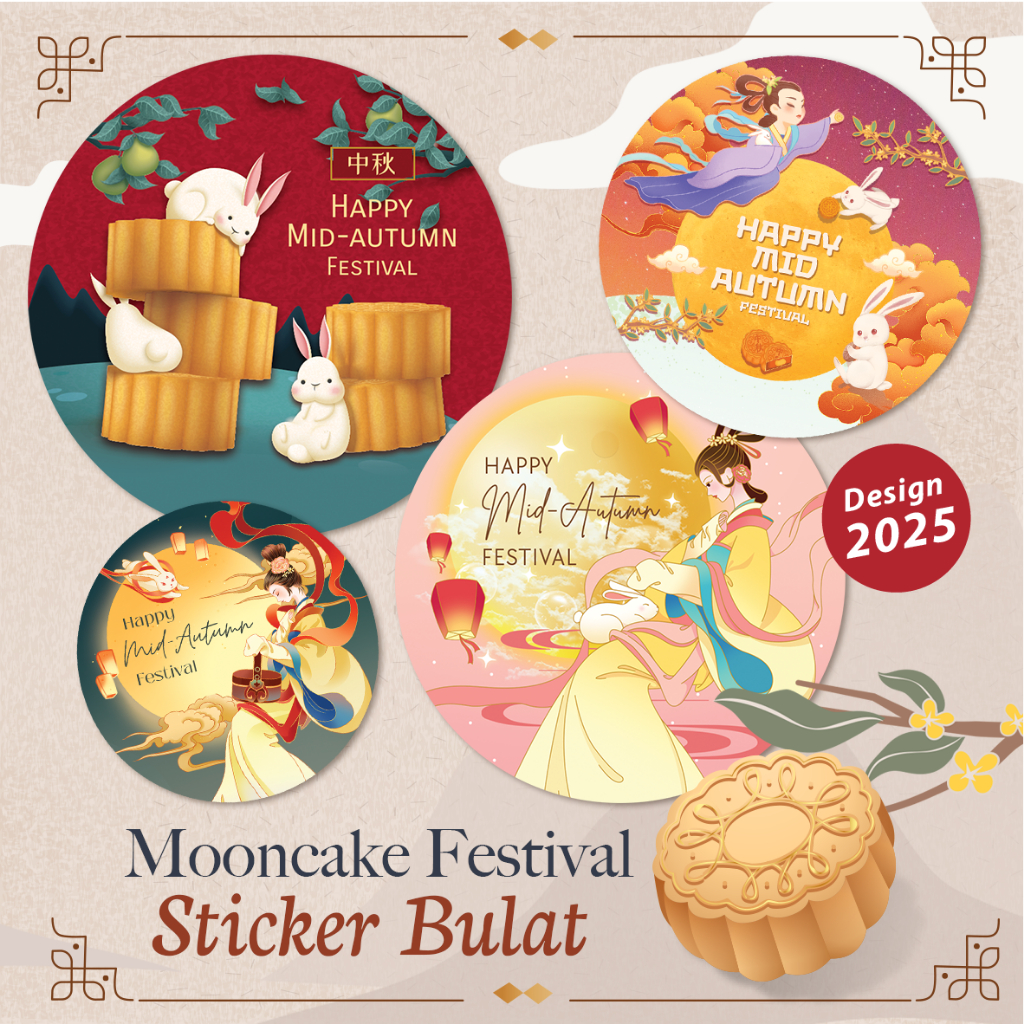 

[Isi 70-150] Sticker Mooncake Festival/ Sticker Mid-Autumn Festival/ Sticker Mooncake