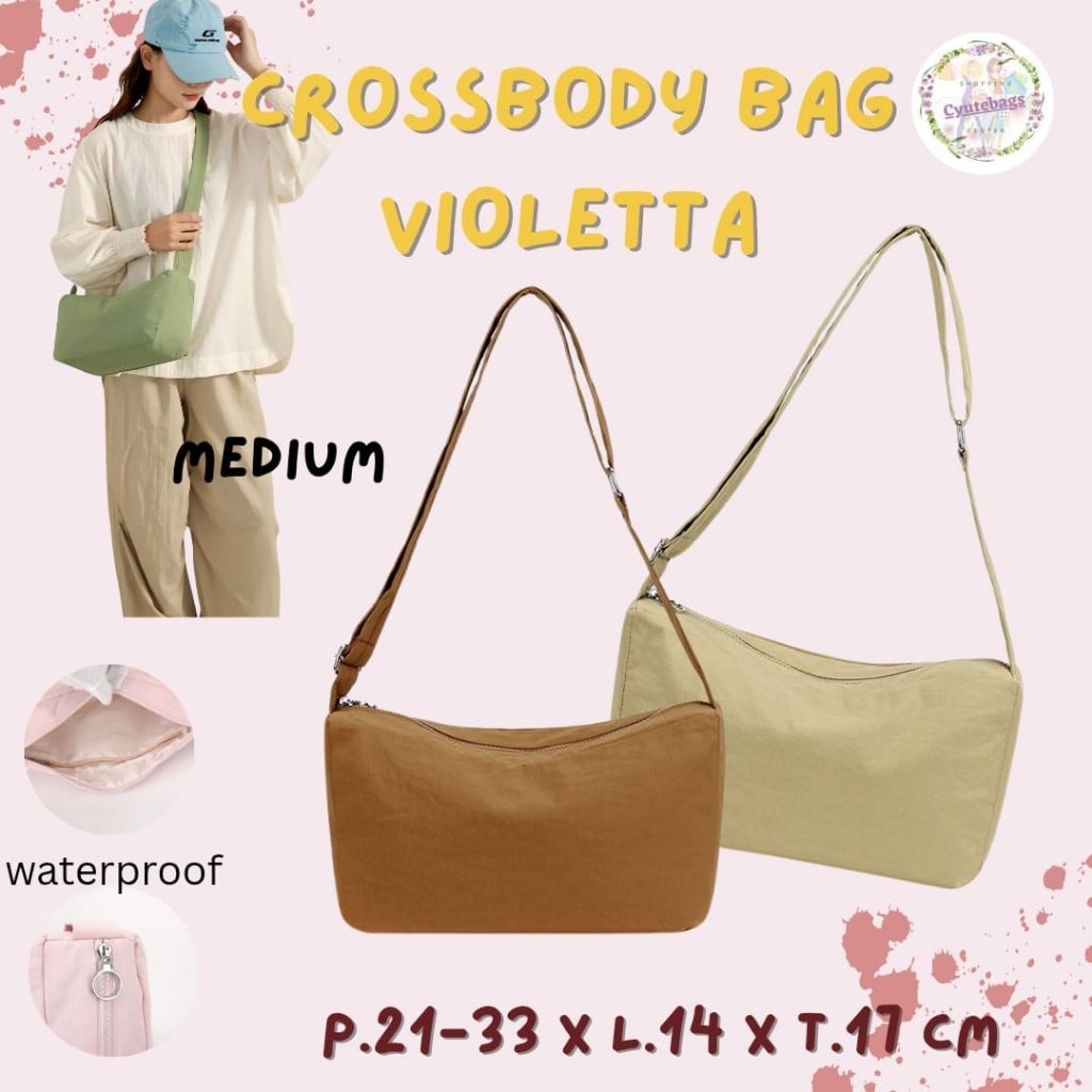Slingbag wanita Fashion Violetta Bag tas selempang import Anti Air