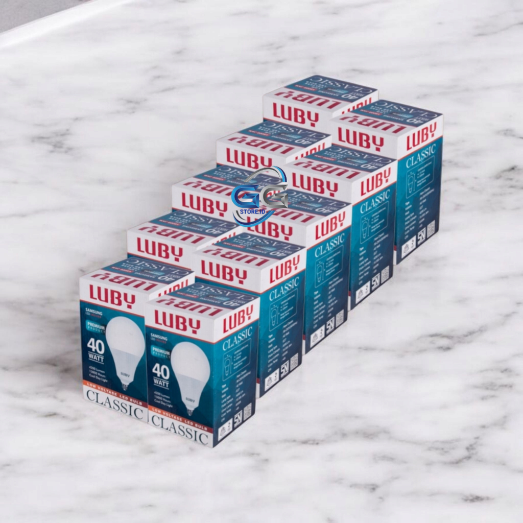 Paket 10 Pcs LUBY Classic Lampu Bohlam LED 40 Watt / Isi 10 Pcs Lampu LED Luby Classic 40W