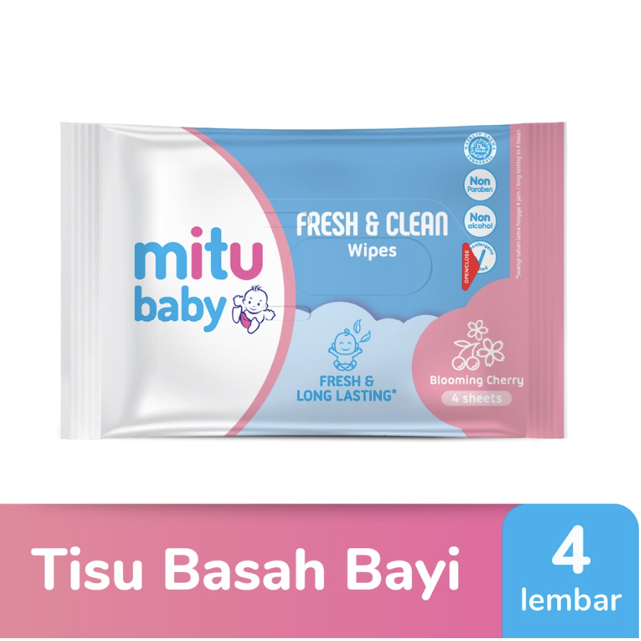 1 RENCENG ISI 12 PCS TISSUE / TISU BASAH MITU 4'S