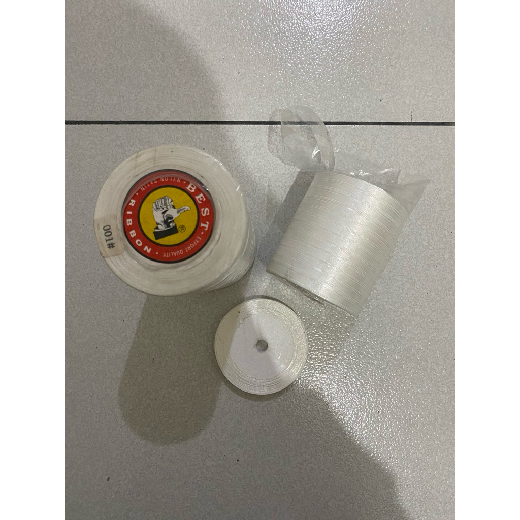 

(JUAL MURAH 1 ROLL) tali pita satin 1/4 inch/ lebar 0,6 cm
