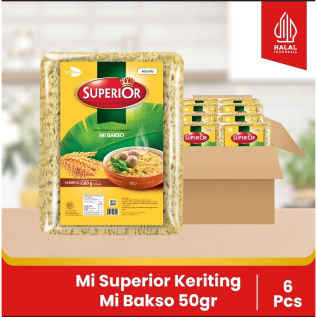 

Mi Superior Keriting - Mi Bakso - 1 Karton - 12 Keping - 50gr