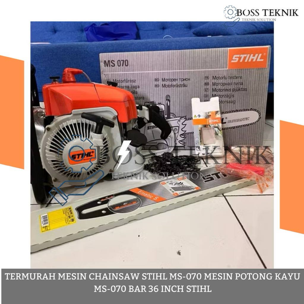 TERMURAH  MESIN CHAINSAW STIHL MS-070 MESIN POTONG KAYU MS-070 BAR 36 INCH STIHL