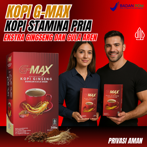 

Kopi G-MAX Minuman Kopi Ekstra Gingseng Stamina Pria Tahan LebihLamaa Original BPOM Halal - G MAX Kopi Gingseng Dengan Extra Gula Aren
