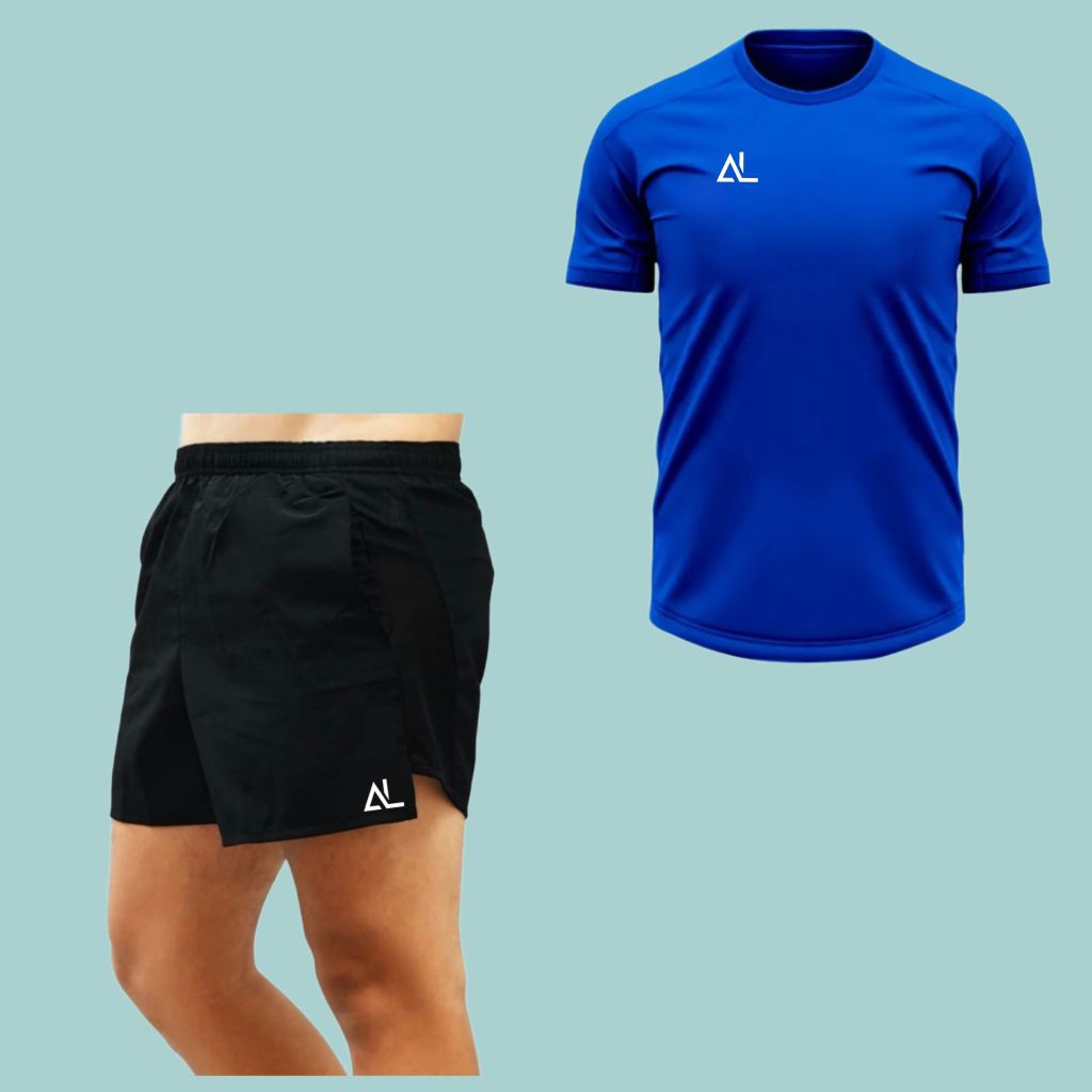 Stelan Lari Futsal Baju Jersey Dan Celana Pendek Lari Pria