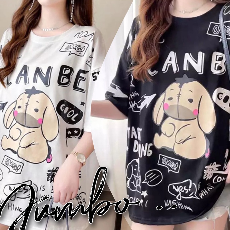 Big Sale  Damai fashion  baju atasan KAOS JUMBO wanita  big size IYOR IYOR  konveksi asli