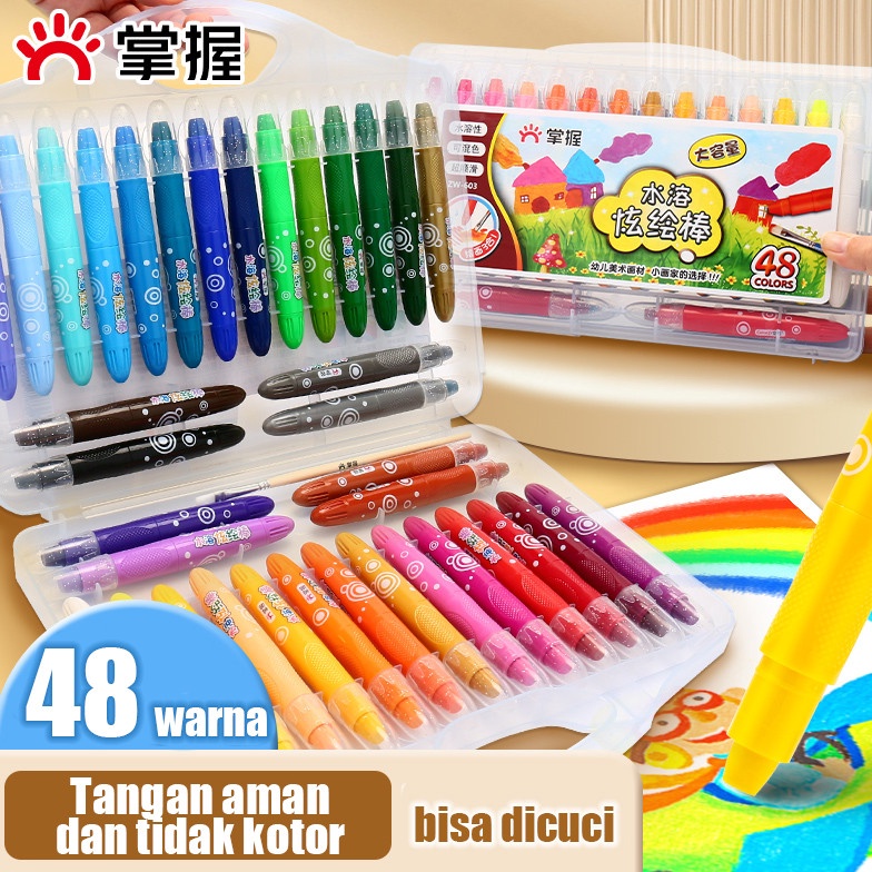 

KODE A15T Grasp Sedang Crayon Original 12243648 Warna Water Soluable Crayon Krayon Mewarnai