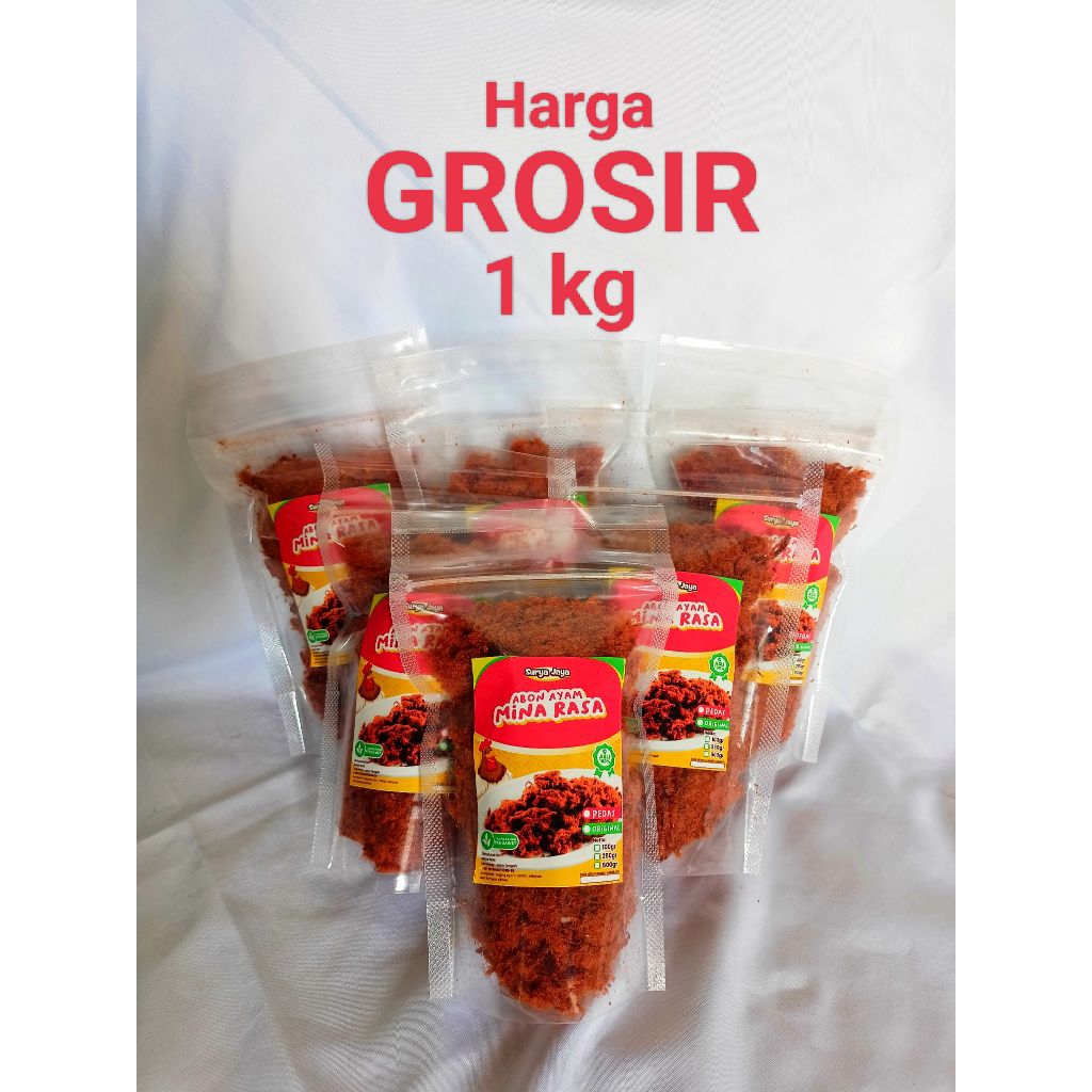 

Grosir Abon Ayam 1kg Minarasa Halal PIRT