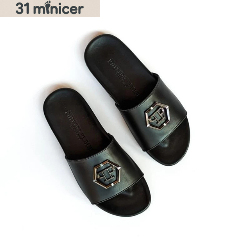 Sandal Philipp Plein Pria Original Import Kulit Asli 100%