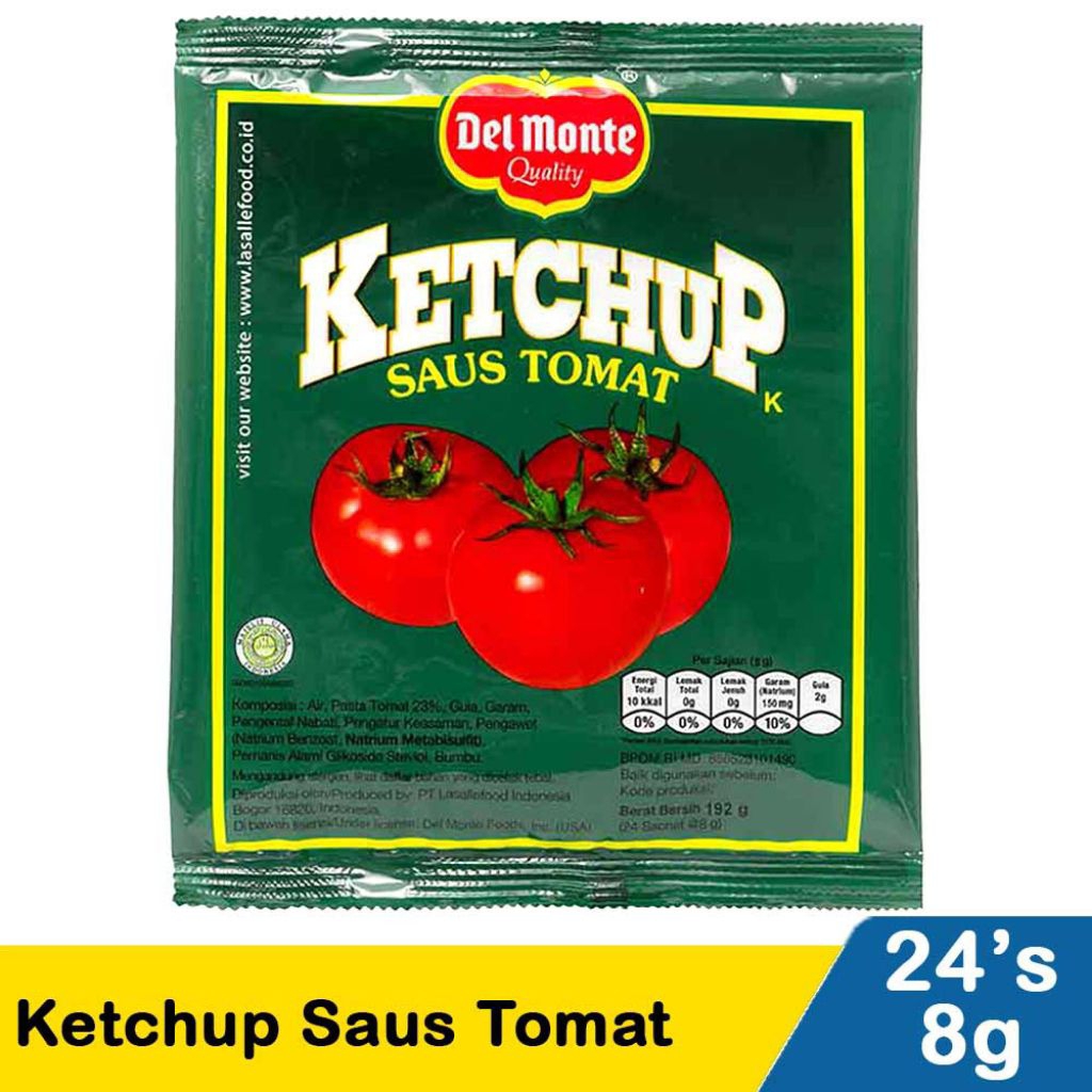 

Delmonte Ketchup Saus Tomat 24x8g