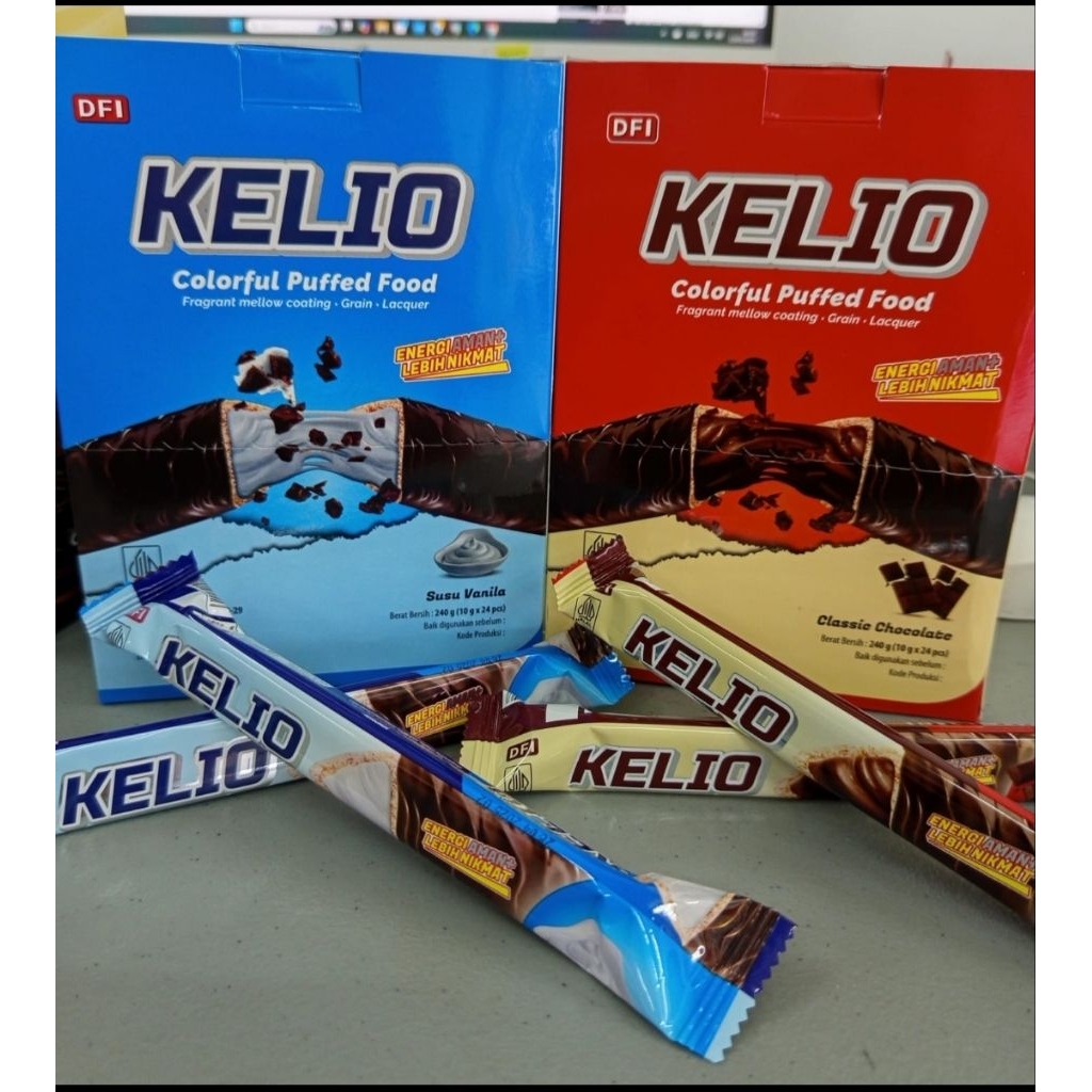 

Wafer stick KELIO Snack van wheat lapis coklat