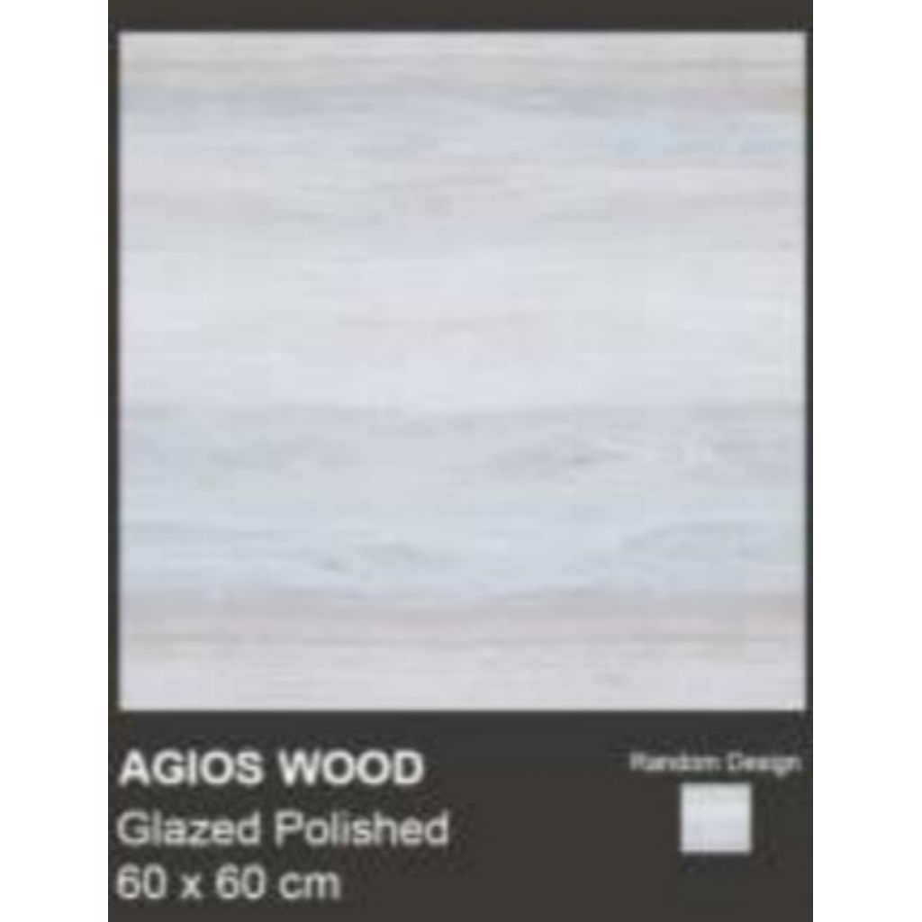 GRANIT MERK VALENTINO TIPE AGIOS WOOD UKURAN 60X60 MOTIF CORAK KAYU ABU GLAZED POLISHED PERMUKAAN TE