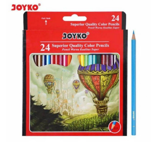 

Pensil Warna Panjang / Color Pencil Joyko CP-101 24 warna