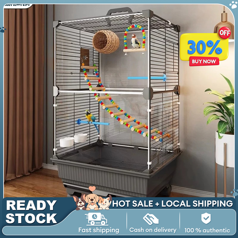 SANGKAR BURUNG KECIL KANDANG KECIL TIANG BESI RUJI HITAM CONTOH BURUNG PLECI PRENJAK KONIN SOGON