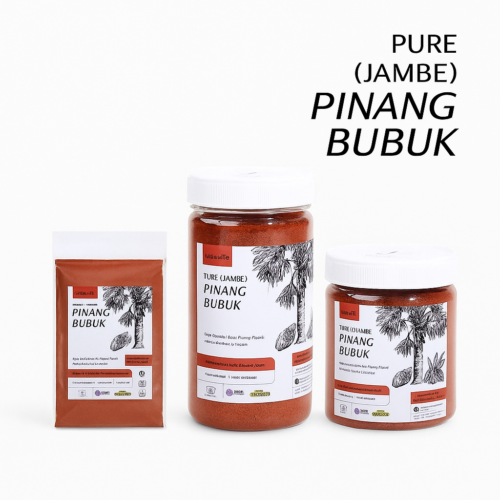 

PINANG BUBUK ORGANIK ASLI MURNI 100% ALAMI / VITALITAS / HERBAL PRIA