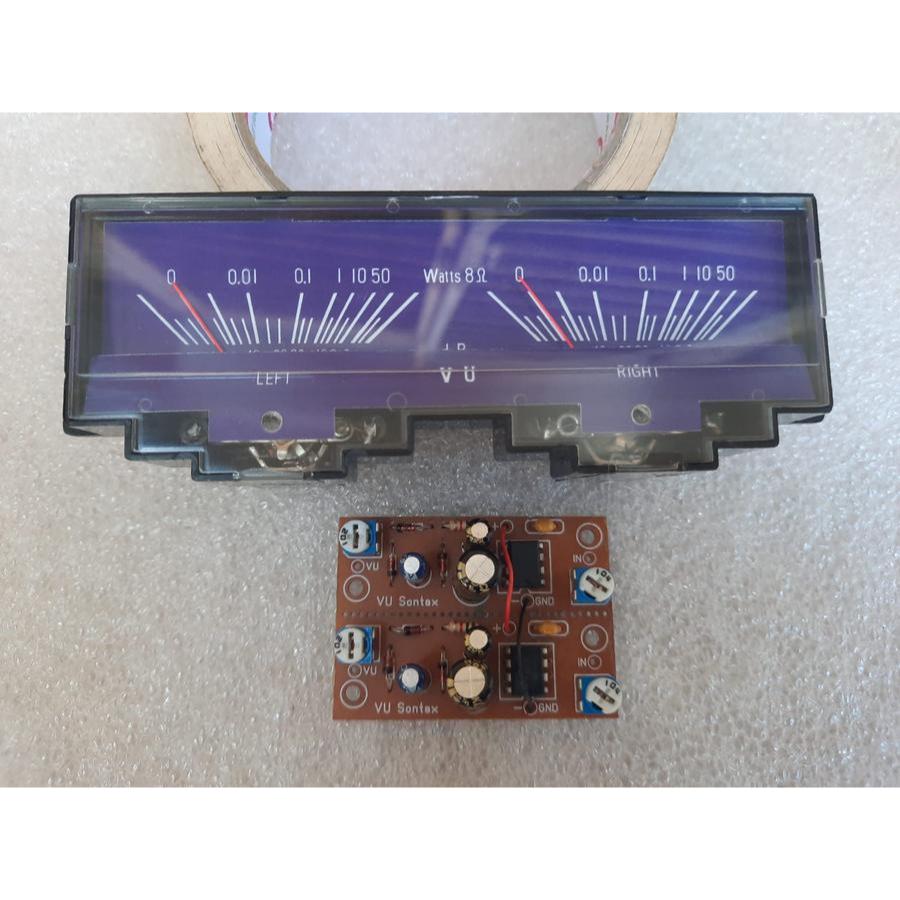 VU Meter Audio Analog Stereo + Driver Stereo Komplit.