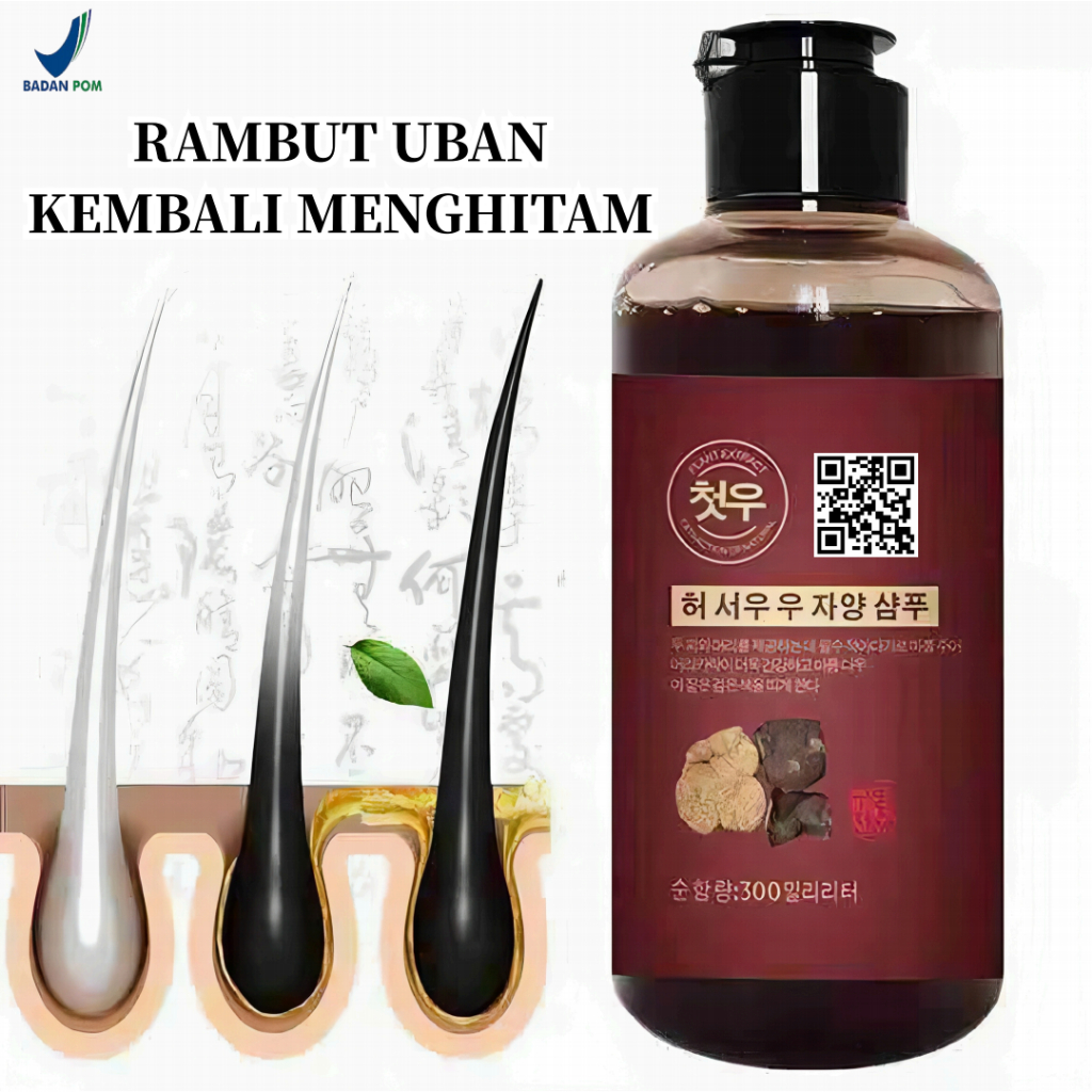 shampoo penghitam rambut uban/shampo penghitam rambut uban/penghitam rambut/shampoo penghitam rambut