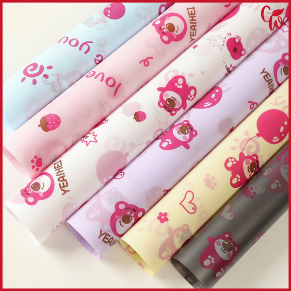 

20 Lembar Kertas Kado Motif Flower Wrapping Cellophane Kertas Buket Bunga Hand Bouquet KB84