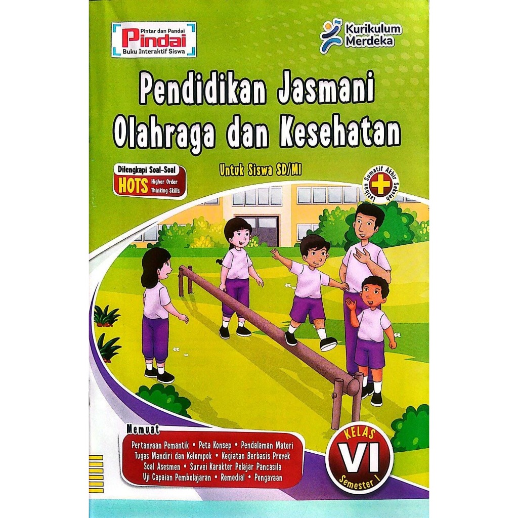 Buku LKS PJOK Kelas 6 SD/Mi Semester 1 Kurikulum Merdeka
