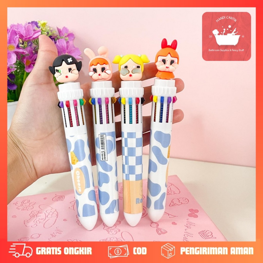 

PULPEN CETEK 10 WARNA CRYBABY POWER PUFF GIRLS PC-1913 PEN LUCU IMUT KADO UNIK SOUVERNIR