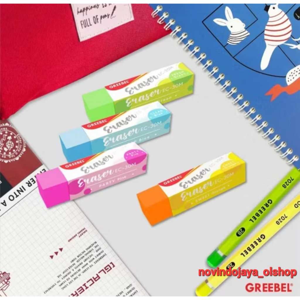 

PENGHAPUS GREEBEL ERASER COLOUR EC-30M TERMURAH ECER 1PCS